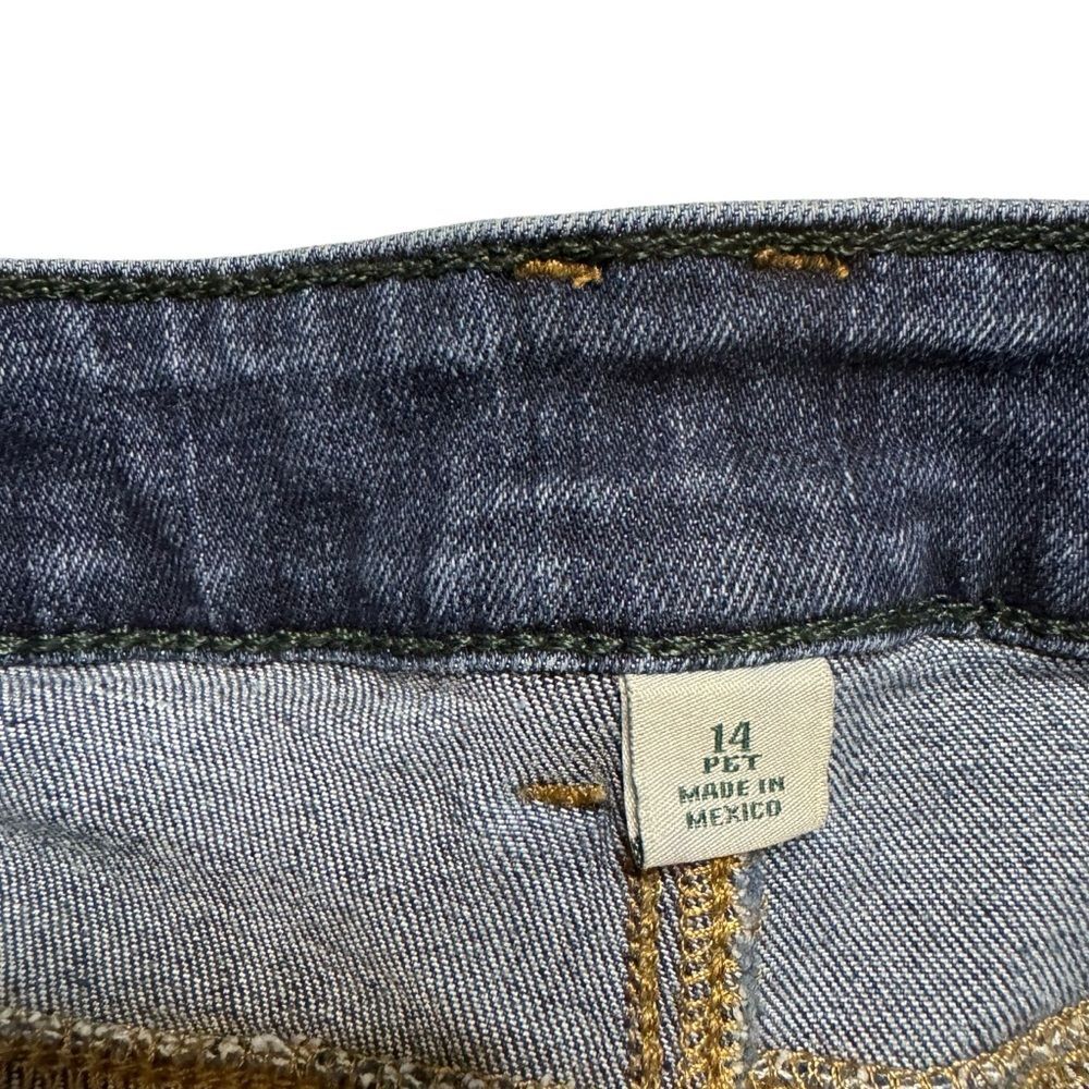 L.L. Bean Women's BeanFlex Skinny Leg Favorite Fit Denim Blue Jeans Size 14P - Picture 5 of 11